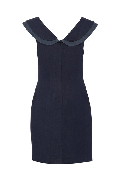 Outsider victory dress organic cotton denim with peace silk *Last one, size L*