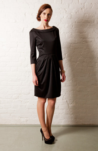 Ethical Fashion by Outsider. Sustainable Fashion using Natural Fabrics - Black Dress made from Merino Wool 4